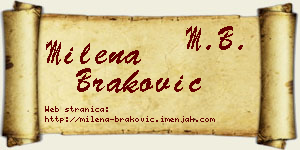 Milena Braković vizit kartica